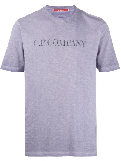 C.p. Company Logo Print T-shirt In Purple