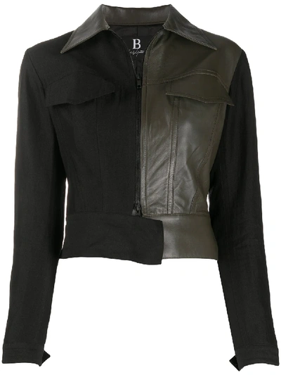 Yohji Yamamoto Zipped Cropped Jacket In Black