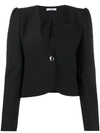 Amen Fitted Single Button Blazer In Black