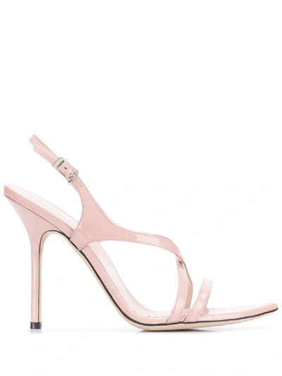 Pollini Open Toe 110mm Sandals In Pink