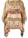 ETRO MIXED-PRINT WIDE SLEEVE TOP