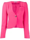 Amen Fitted Single Button Blazer In Pink