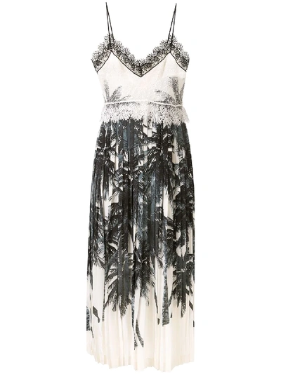 Ermanno Scervino Palm Print Dress In Multi