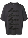We11 Done Oversized Logo-print T-shirt In Black