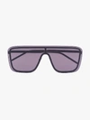 Saint Laurent Black 364 Shield Oversized Sunglasses In Black