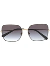 DOLCE & GABBANA SLIM SQUARE-FRAME SUNGLASSES