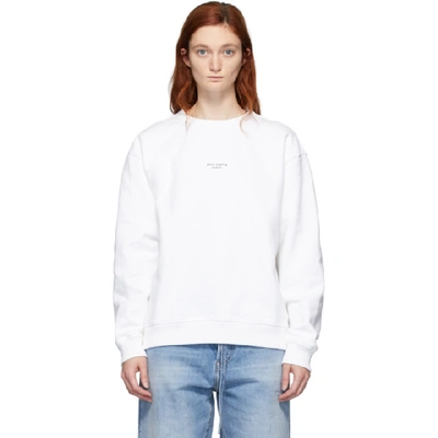 Acne Studios + Net Sustain Printed Organic Cotton-jersey Sweatshirt In Optisches Weiss