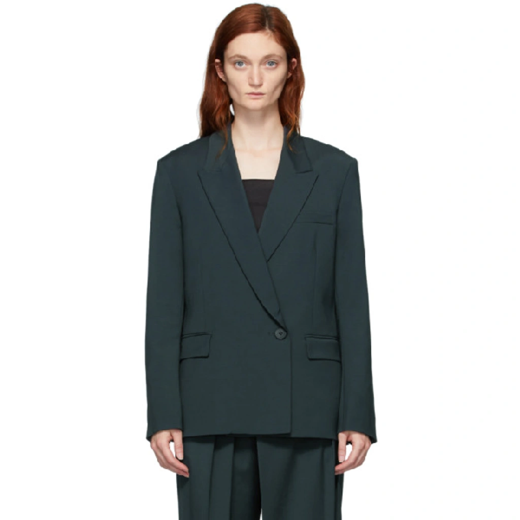 [LOW CLASSIC] /☆ 24FW CLASSIC DOUBLE BLAZER / BLUE GREEN Low Classic Blue Double Blazer In Blue Green | ModeSens