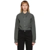 LEMAIRE LEMAIRE GREY POINTED COLLAR SHIRT
