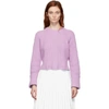 PROENZA SCHOULER PROENZA SCHOULER PURPLE PROENZA SCHOULER WHITE LABEL KNIT CROPPED SWEATER