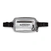 BURBERRY BURBERRY SILVER COATED CANVAS BUM BAG
