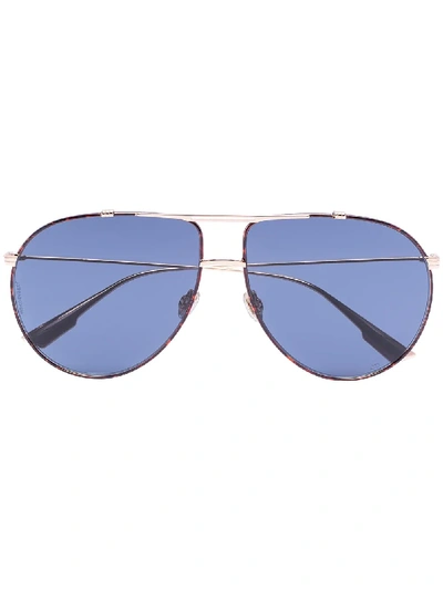 Dior Gold-tone Monsieur 1 Aviator-style Sunglasses In Metallic