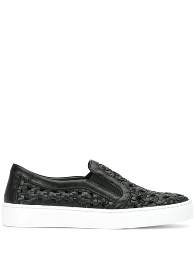 Madison.maison 25mm Woven Trainers In Black