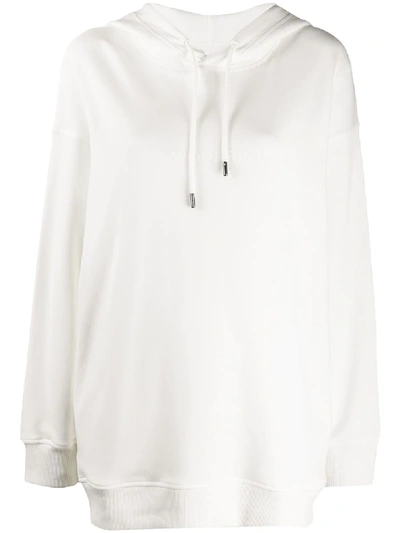 Woolrich Logo-print Oversized Hoodie In White