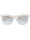 Dita Eyewear Telemaker Square-frame Sunglasses In Neutrals