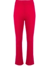 The Elder Statesman Ribbed Cashmere Trousers In Pink