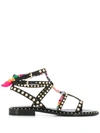 ASH STUDDED CAGE SANDALS