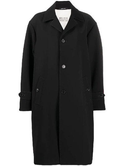 Maison Margiela Oversize Single Breasted Coat In Black