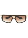 Dita Eyewear Two-tone Square-frame Sunglasses In Black