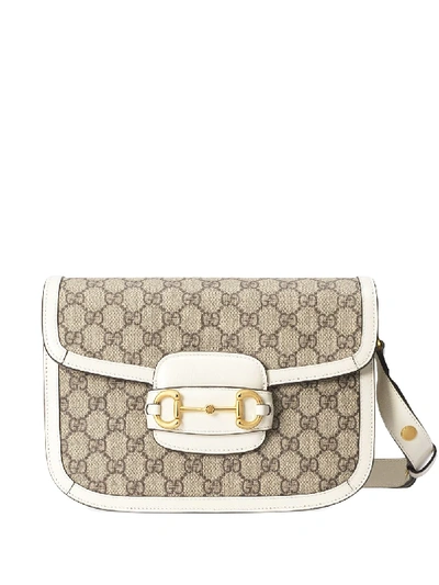 Gucci 1955 Horsebit Shoulder Bag In Beige