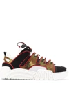 Gcds Camouflage Print Chunky Sole Sneakers In Green