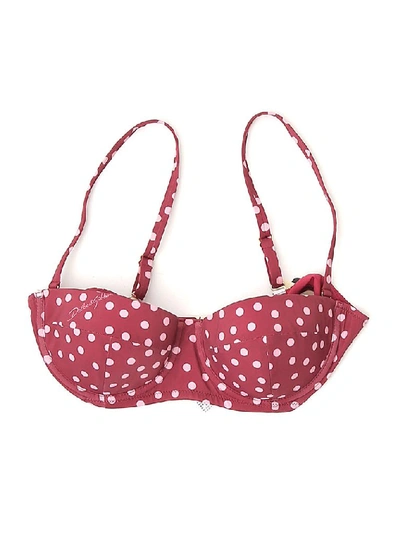 Dolce & Gabbana Polka-dot Padded Bikini Top In Pink