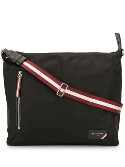 Bally Kuriertasche Mit Streifendetail In Black