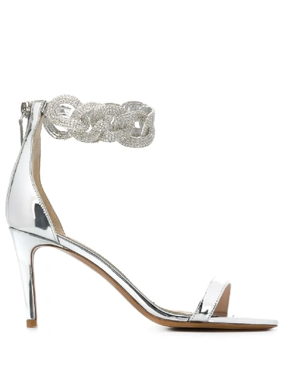 Alexandre Vauthier 'elsa' Sandalen, 80mm In Silver