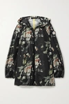 MONCLER GENIUS 4 SIMONE ROCHA HOODED TULLE AND FLORAL-PRINT SHELL JACKET