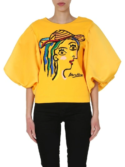 Moschino Oversize Fit Sweater In Giallo