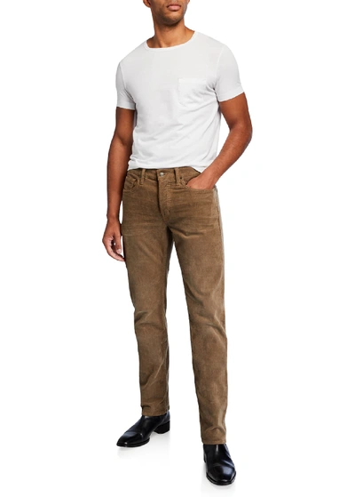 Tom Ford Men's Straight-leg Corduroy Jeans In Brown