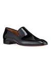 CHRISTIAN LOUBOUTIN MEN'S DANDELION PATENT LEATHER LOAFERS,PROD152010475