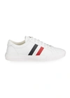 Moncler New Monaco Stripe-detail Sneakers In White