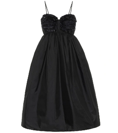 Moncler Genius + 4 Simone Rocha Ruffled Embellished Shell Down Dress In Black