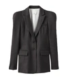 TIBI Bonded Wesson Linen Sculpted Sleeve Blazer in Storm Grey