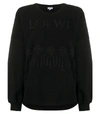LOEWE Embroidered Floral Logo Sweater Black