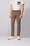 HUGO BOSS HUGO BOSS - SLIM FIT CASUAL CHINOS IN BRUSHED STRETCH COTTON - LIGHT BEIGE