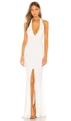 NOOKIE X REVOLVE ILLEGAL HALTER GOWN,NKIE-WD413