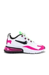 NIKE AIR MAX 270 REACT 运动鞋 – HYPER PINK  BLAST GHOST & GREEN ILLUSION,NIKR-WZ229