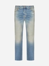 OFF-WHITE STRETCH COTTON SKINNY JEANS