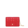 BURBERRY JESSIE RED LEATHER CARD HOLDER WITH CHAIN,3161114