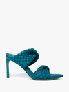 BOTTEGA VENETA BLUE BV CURVE 95 LEATHER SANDALS,618757VBTG014834966