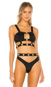 MONICA HANSEN BEACHWEAR CUT OUT TUBE BIKINI TOP,MHAN-WX18