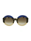 GUCCI 51MM TRICOLOR ROUND SUNGLASSES,0400012677319