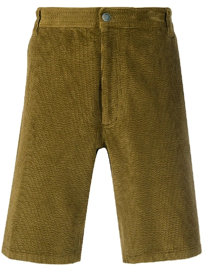 Acne Studios Cord-shorts In Green