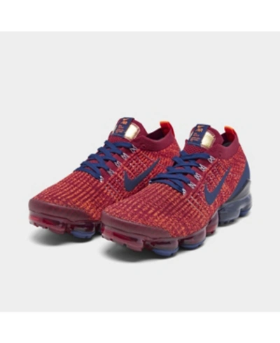Nike Men's Air Vapormax Flyknit 3 Running Sneakers From Finish Line In Red