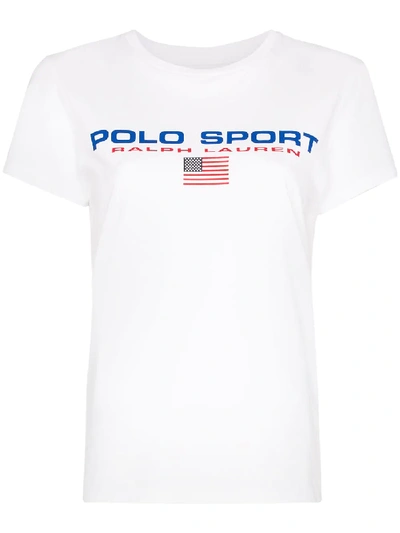 Polo Ralph Lauren Logo Print T-shirt In White