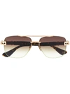 Dita Eyewear Grand-evo Two Pilot-frame Sunglasses In Brown