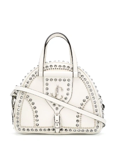 Jimmy Choo Varenne Stud-detail Bowling Bag In White