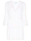 Melissa Odabash Victoria Embroidered Beach Dress In White